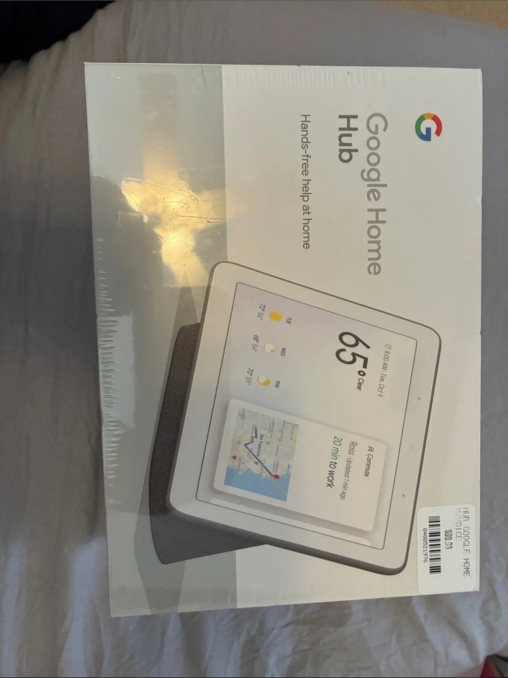 Google Home Hub Smart Display in Chalk and Charcoal